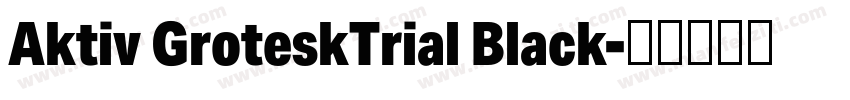 Aktiv GroteskTrial Black字体转换